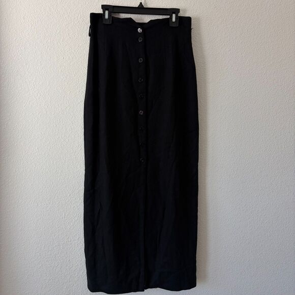 Compagnie Internationale Express Vintage 90s Button Front Maxi Skirt Size 3/4 - Picture 2 of 7
